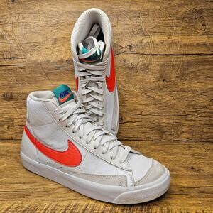Nike Blazer Mid 77 high top Platinum Crimson sneaker size 8 women